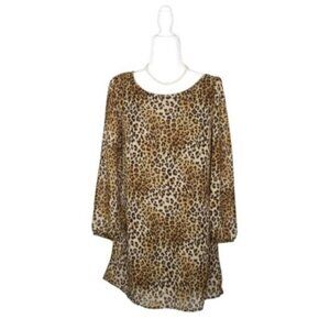 Hot Tempered Leopard Animal Print Tunic Dress